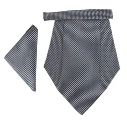 Alvaro Castagnino Blue & Grey Printed Microfiber Cravat With Pocket Square-image-76