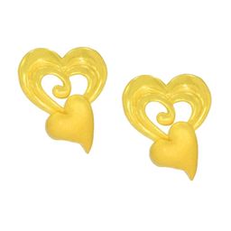 BHIMA 22K Hallmark 916 Purity Yellow Gold Molding Heart With Out Stone-image-25