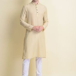 NAMASKAR Men Gold-Toned Gotta Patti Kurta-image-88