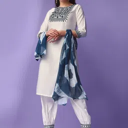KALINI Embroidered Regular Kurta With Salwar & Dupatta-picture-43