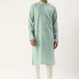 Ethnovog Ethnic Motifs Printed Regular Kurta with Churidar-15