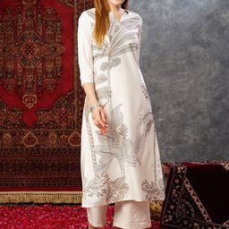 Anni Designer Ethnic Motifs Printed Round Neck Straight Kurta With Palazzos-image-33