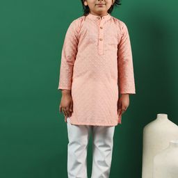 Readiprint Fashions Boys Ethnic Motifs Embroidered Pure Cotton Kurta with Pyjamas-43