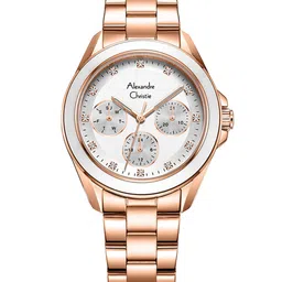 Alexandre Christie Women Stainless Steel Straps Multifunction Analogue Watch 2A50BFBRGSL-image-12