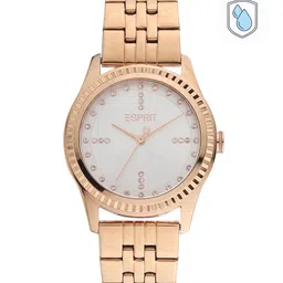 ESPRIT Women Silver-Toned Embellished Dial & Multicoloured Stainless Steel Straps Analogue Watch-10
