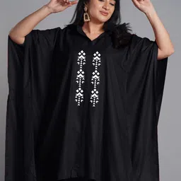 LetsDressUp Printed Shirt Collar Kaftan Kurti-picture-10