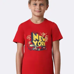 Van Heusen Boys Typography Printed Pure Cotton T-shirt-picture-32