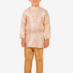 Pro-Ethic STYLE DEVELOPER Boys Self Design Pure Silk Kurta with Pyjama-1