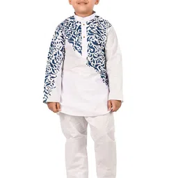 BAESD Boys Ethnic Motifs Printed Regular Pure Cotton Kurta With Pyjamas-67