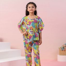 SANSKRUTIHOMES Girls Floral Printed Regular Pure Cotton Night Suits-picture-42