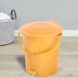 Kuber Industries Set Of 2 Solid Plastic Pedal Dustbin With Handle-27