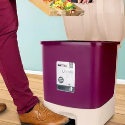 Nayasa Violet & Cream Detachable Dustbin With Handle-20 Lt-16
