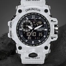 CARLINGTON Men Straps Multi Function Analogue and Digital Watch CT 3388 White-21