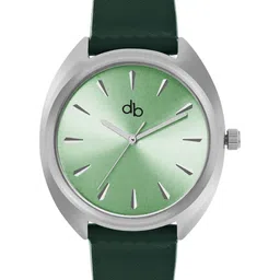 DressBerry Women Green Brass Dial & Leather Straps Analogue Watch DB006G-image-0