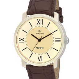 Walrus Men Brass Dial & Textured Straps Analogue Watch WWTM-ASPIRE-010901_D-8