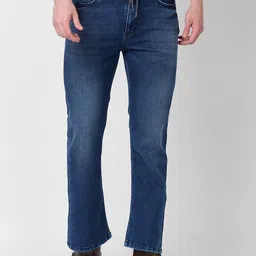 mode de base Men Bootcut Low Rise Low Distress Light Fade Clean Look Stretchable Jeans-image-32