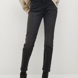 MANGO Women Black Sustainable Slim Fit High-Rise Clean Look Stretchable Jeans-image-25