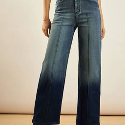 SASSAFRAS Straight Fit High Rise Stretchable Jeans-image-96