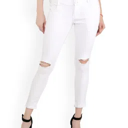 MM-21 Women Jean Skinny Fit High-Rise Slash Knee Stretchable Jeans-image-83