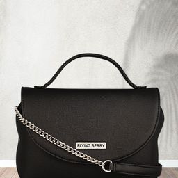 FLYING BERRY Women Black Solid Satchel Bag-image-83