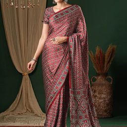 Anouk Ethnic Motifs Pure Crepe Saree-13