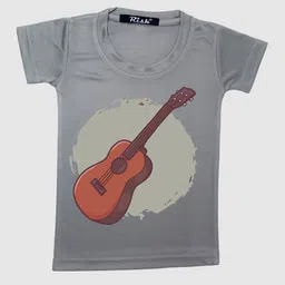 RISH Boys Grey Violin Printed T-shirt-image-71