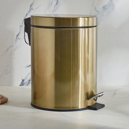 Home Centre Gold-Toned Aubree Metal Pedal Waste Bin-image-17