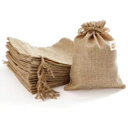 nfi essentials Brown Jute Potli Gift Pouches for Return Gift, (Pack of 50)-picture-36