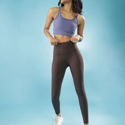 Blissclub Women Brown Super Stretchy & High Waisted The Ultimate Leggings-image-89