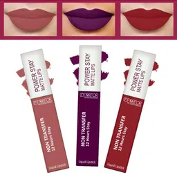 FORFOR Set of 3 Powerstay Non-Transfer Waterproof Liquid Matte Lipstick - 5ml Each-26