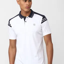 Van Heusen Flex Men White Solid Polo Collar Sports T-shirt-image-27