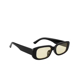 Ted Smith Unisex Yellow Lens & Black Oval Sunglasses with UV Protected Lens-image-25