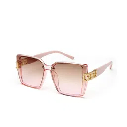 YourSpex Unisex Brown Lens & Pink Square Sunglasses with UV Protected Lens-image-22