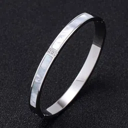 Jewels Galaxy Silver-Plated Stainless Steel Bangle-Style Bracelet-picture-18