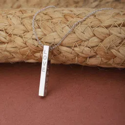 Carlton London Silver-Toned Rhodium-Plated Chain-33