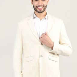 Dlanxa Men Off-White Solid Single-Breasted Formal Blazer-picture-16