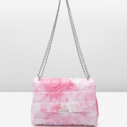Lino Perros Floral Printed Structured Shoulder Bag with Quilted Detail-13