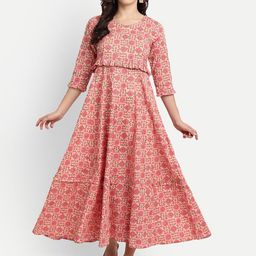 githaan Pink Floral Maxi Dress-image-45