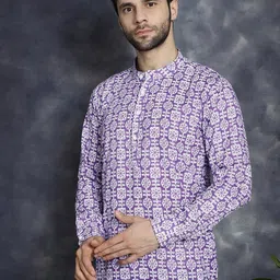 Anouk Purple Ethnic Motifs Printed Straight Kurta-image-52