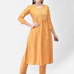 Span Printed A-Line Kurta-image-3