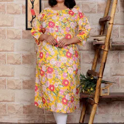 HIGHLIGHT FASHION EXPORT Floral Printed Gotta Patti Straight Kurta-picture-47