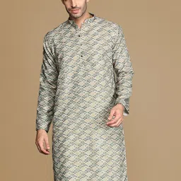Sanwara Ethnic Motifs Printed Sequinned Mandarin Collar Straight Kurta-picture-17