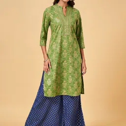 RANGMANCH BY PANTALOONS Floral Printed Cotton Kurta-image-84