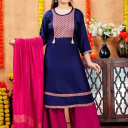 Aarika Girls Ethnic Motifs Printed Kurta-image-47