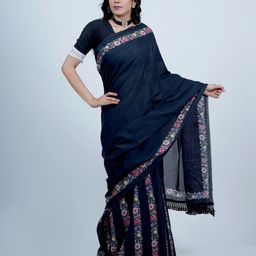 BUTA BUTI Floral Printed Tasseled Pure Cotton Saree-image-12
