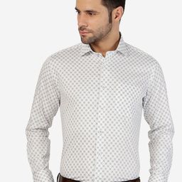 Greenfibre Geometric Printed Slim Fit Formal Shirt-picture-44