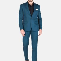 TrulyFeb Men Single Breasted Slim Fit Two Piece Cotton Formal Suit-picture-28