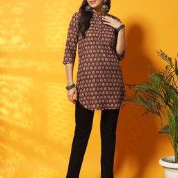 Meeranshi Ethnic Motifs Printed Cotton Straight Kurta-picture-28