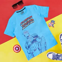 Pantaloons Junior Boys Typography Captain America Printed Cotton T-shirts-image-47
