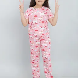 Ninos Dreams Girls Printed T-shirt With Trousers-image-88